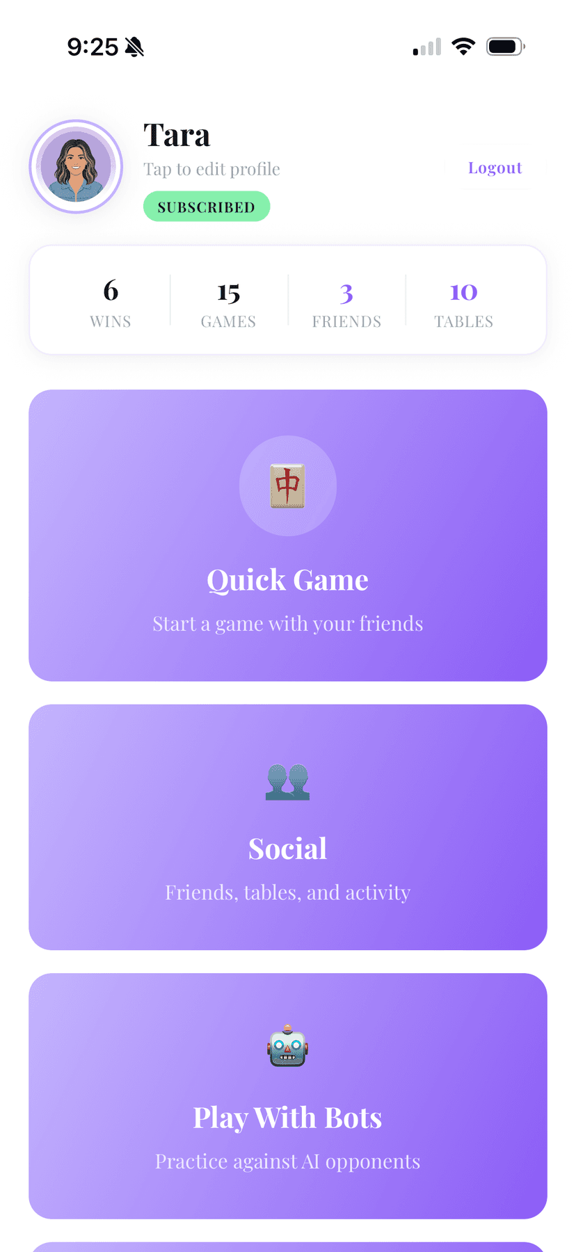 Mahjong Social Lobby